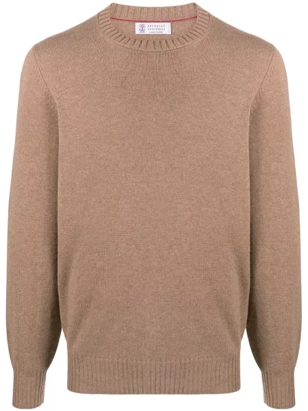 Pulover Brunello Cucinelli din cașmir maro