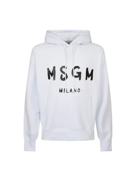 Bluza z kapturem Msgm z kapturem biała