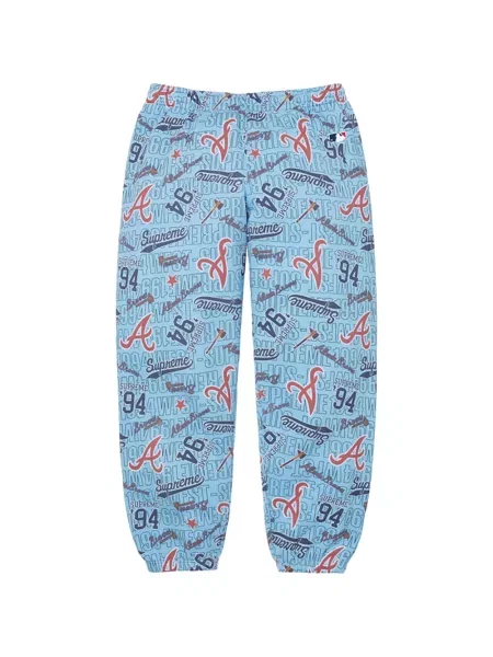 Pantaloni Supreme cu imagine alergare albastru