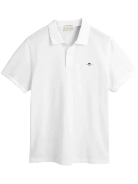 Polo Gant cu broderie alb