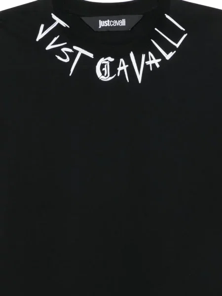 Tricou Just Cavalli cu imagine negru