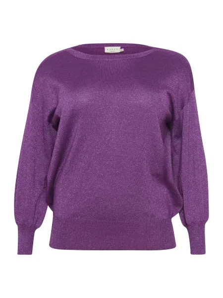 KAFFE CURVE Svetr Kc Regitta svítivě fialová