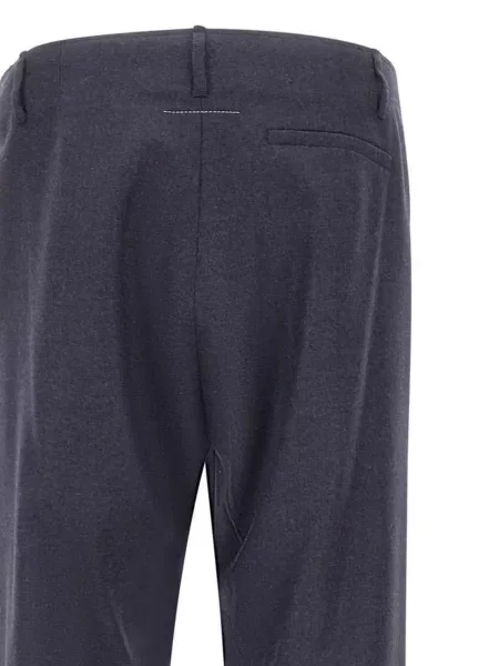 Vilnonės kelnės Mm6 Maison Margiela su kutais mėlyna
