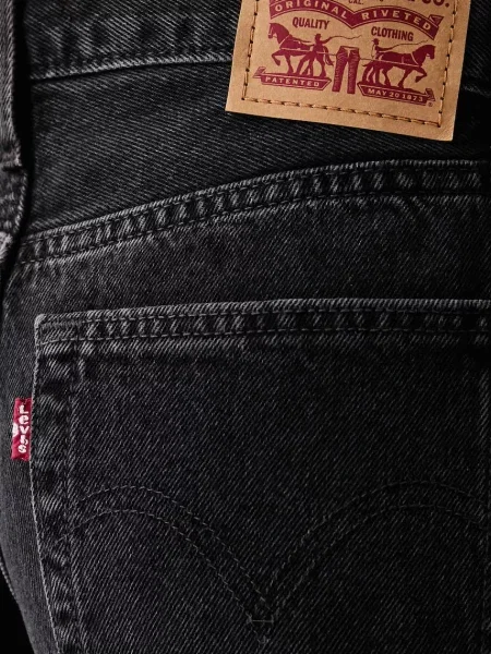 Levi's дънки wide leg дамски MIDDY WIDE LEG черно