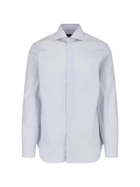 Pruhované pruhované košile Barba bílé