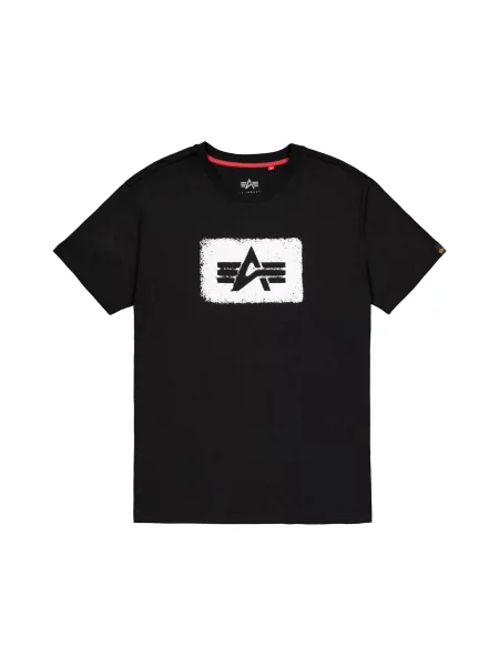 ALPHA INDUSTRIES Tricou negru alb