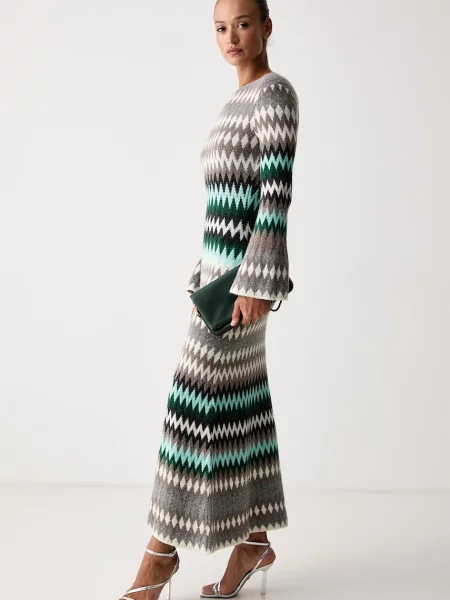 Twinset rochie tricotată gri