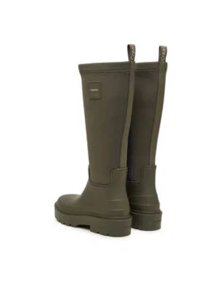 Gumene čizme Calvin Klein Rainboot High Rubber Neo zelena
