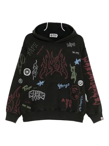 Hanorac cu glugă A Bathing Ape® cu imagine maro