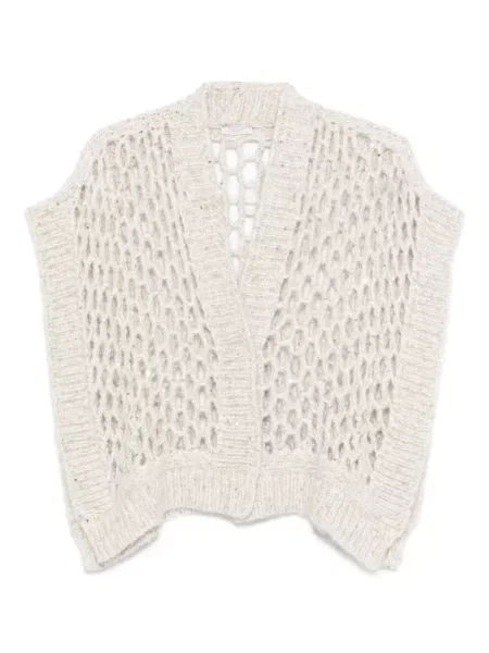 Cardigan Peserico cu paiete tricotate gri