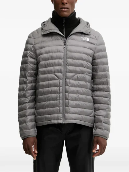 Geacă The North Face cu glugă gri