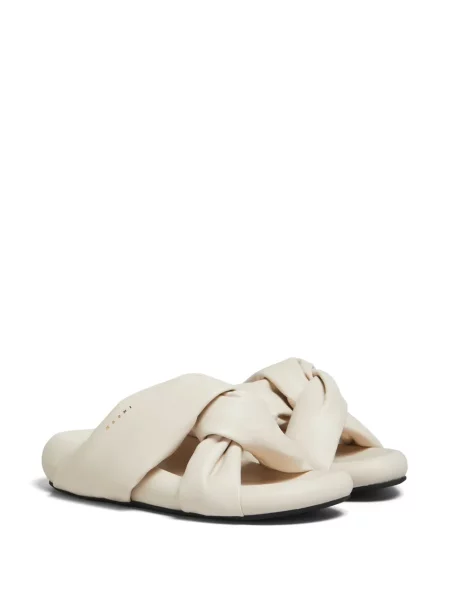 Sandale Marni din piele alb