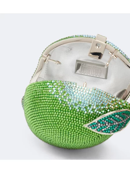 Geantă plic Judith Leiber Couture verde
