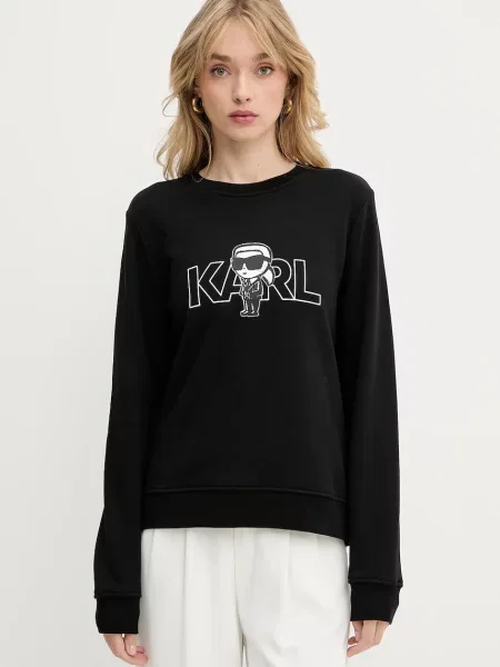 Karl Lagerfeld bluza z nadrukiem czarny