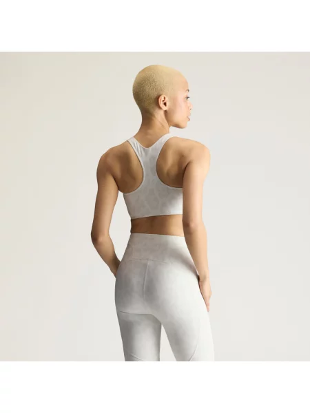 Biustonosz treningowy z nadrukiem ze średnim wsparciem adidas by Stella McCartney PrimeLiftImpact biały