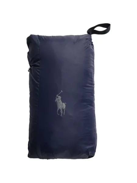 Fleece polo Polo Ralph Lauren με κέντημα με λαιμόκοψη v κόκκινο