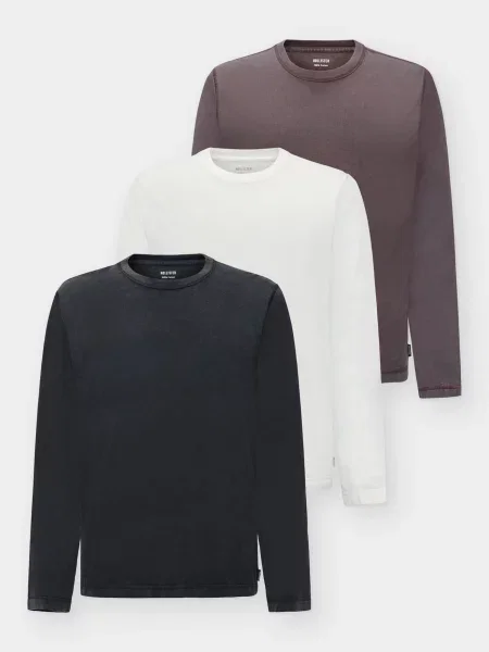HOLLISTER Tricou maro mokka / negru alb