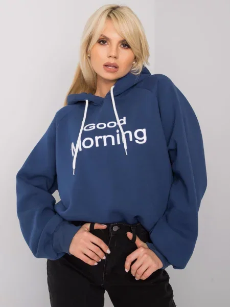 Hanorac cu glugă Fashionhunters albastru