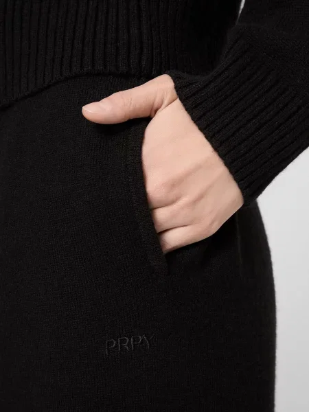 Штани повсякденні PRPY шерсть/нейлон чорний