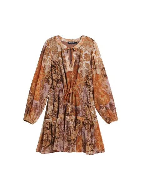 Desigual rochie BOHOSHORT mini evazati portocaliu