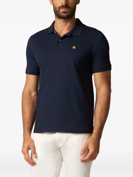 Поло тениска Brooks Brothers бродирана синьо