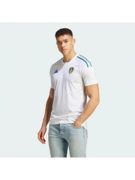 Komplet dresowy Adidas z dżerseju biały