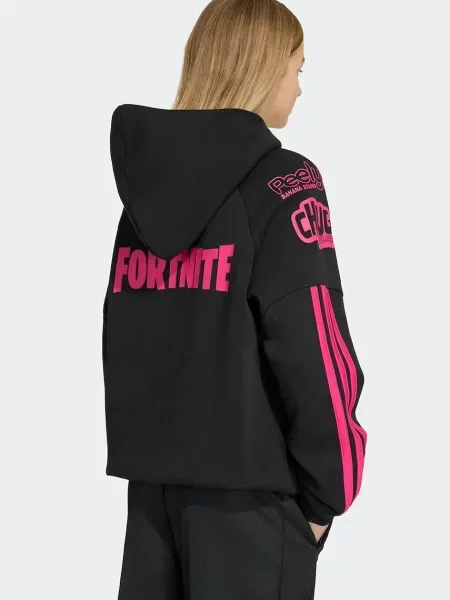 Adidas кофта з капюшоном дитяча з бавовною FORTNITE