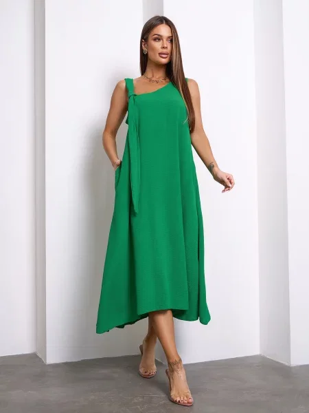 Сарафан ISSA Plus комбінований верх зелений