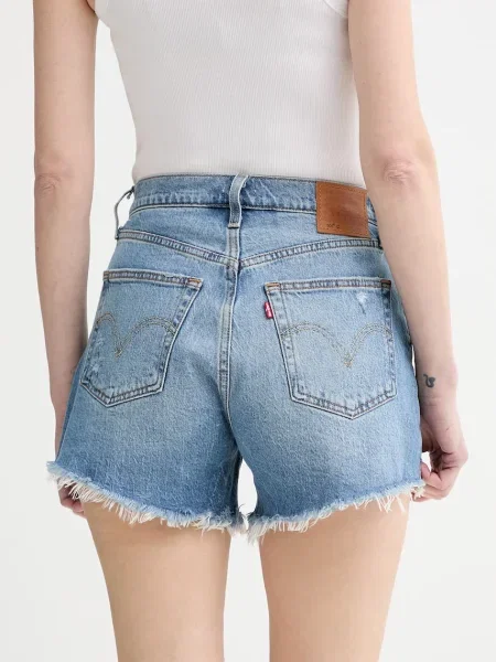 Levi's pantaloni scurți jeans CURVE albastru