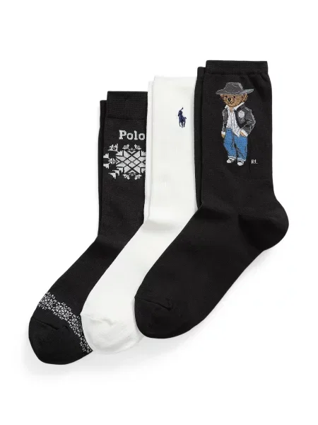 Polo Ralph Lauren Ponožky námořnická modř / hnědá bílá černá