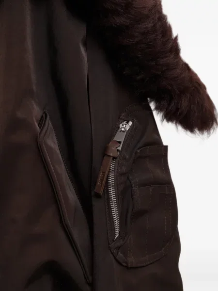 Geacă bomber Loewe din piele de oaie maro