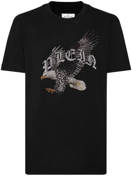 Tricou Philipp Plein cu imagine negru