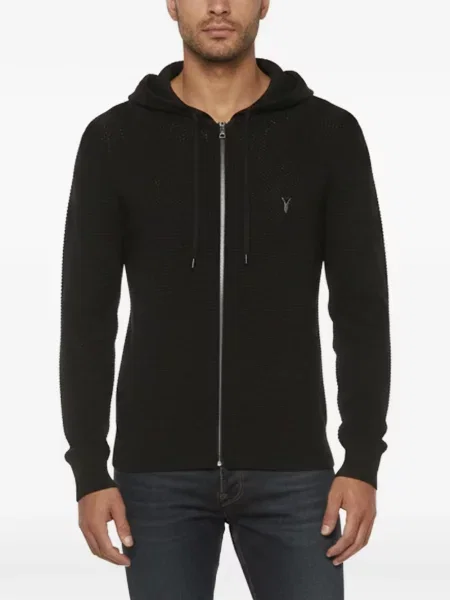 Hanorac cu glugă Allsaints negru
