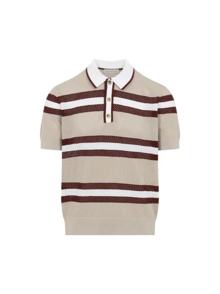 Sweter Dries Van Noten w paski beżowy