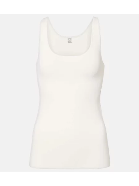 Top Toteme z dżerseju biały