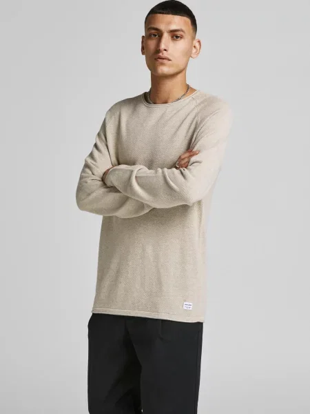 JACK & JONES Sveter JJEHill' béžová