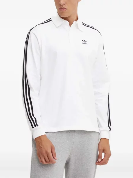 Koszulka Adidas z nadrukiem z dekoltem w serek w abstrakcyjne wzory czerwona