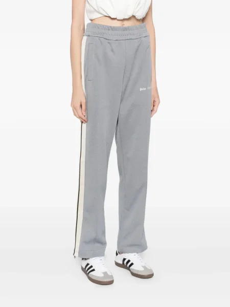 Pantaloni Palm Angels cu broderie gri