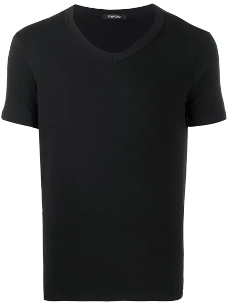 Tricou Tom Ford cu decolteu în V negru
