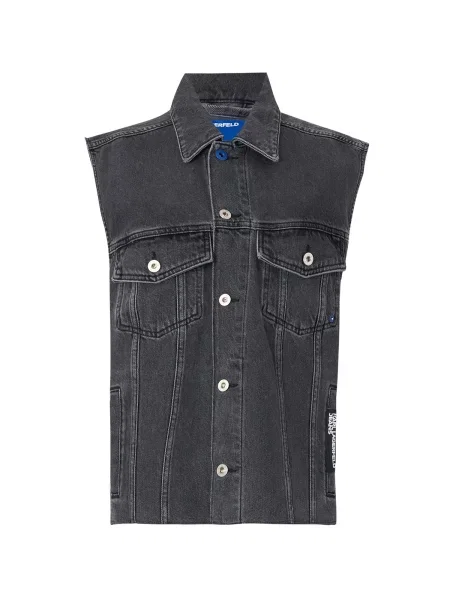 KARL LAGERFELD JEANS Vestă albastru regal denim negru