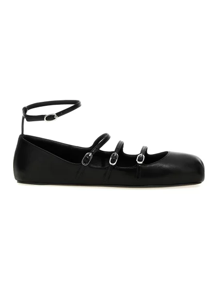 Balerinki Alexander Mcqueen skórzane czarne