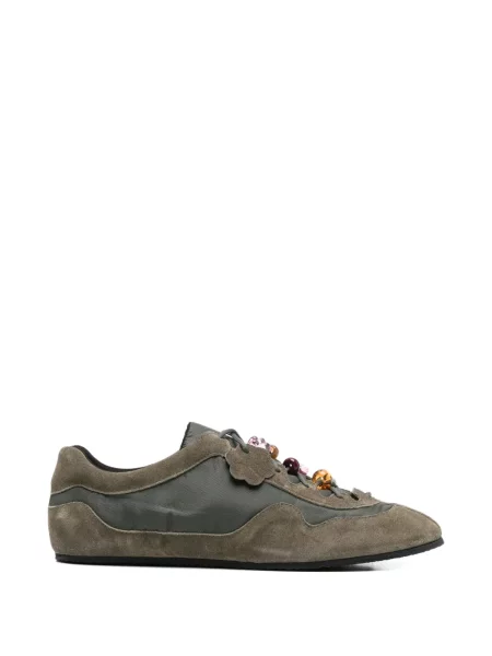 Sneakerși Cecilie Bahnsen din piele de căprioară verde