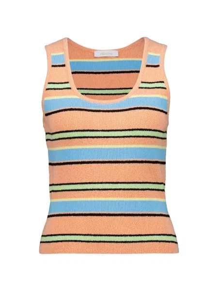 Top Rabanne din material terry portocaliu