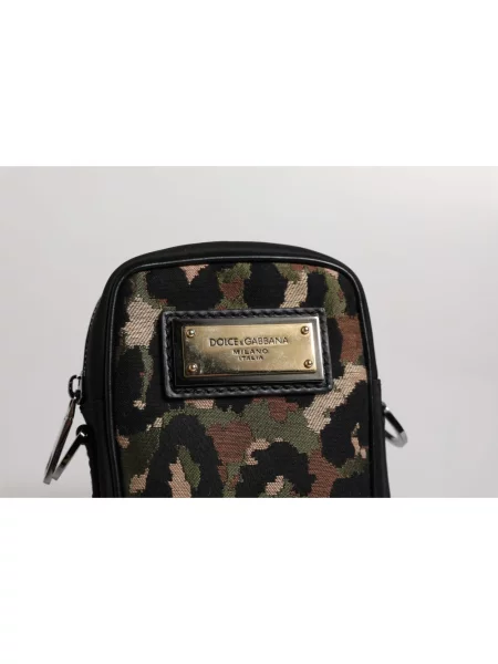 Torebka Dolce And Gabbana w panterkę z logo zielona