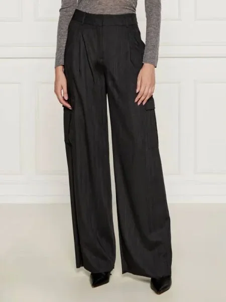 Marella De lână pantaloni ASSUNTA | flare fit gri