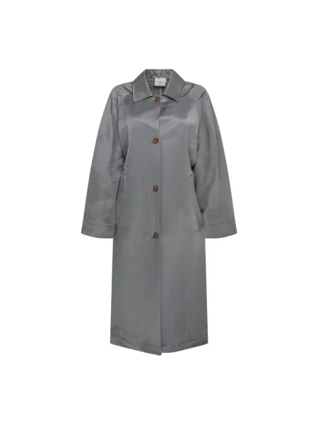 Szeroki trencz Alysi z rękawami balonowymi szary