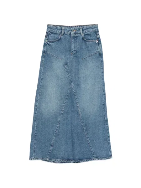 Fustă din denim Patrizia Pepe albastru