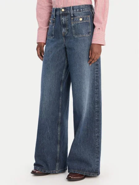 Tommy Hilfiger Τζιν Wide Leg μπλε