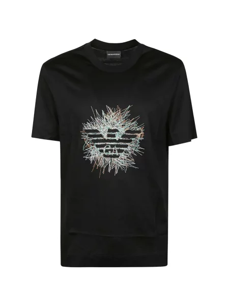 Graficzny koszulka Emporio Armani czarna