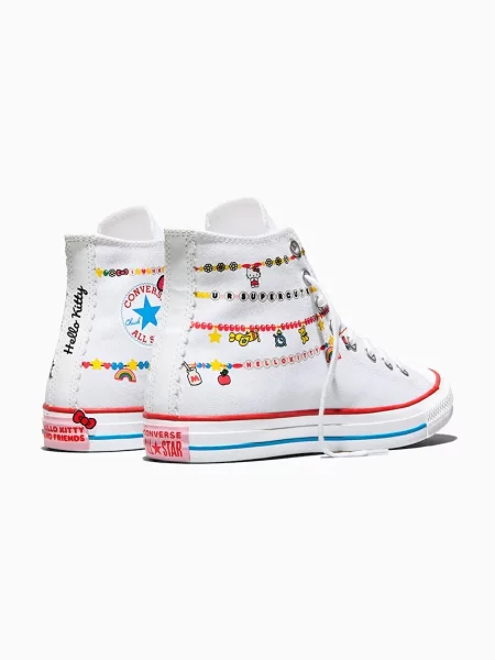 Converse x Hello Kitty Chuck Taylor All Star HI tornacipők női fehér